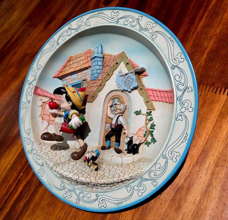 Disney Pinocchio 1940 Animated Classics 3D Plate - Rare