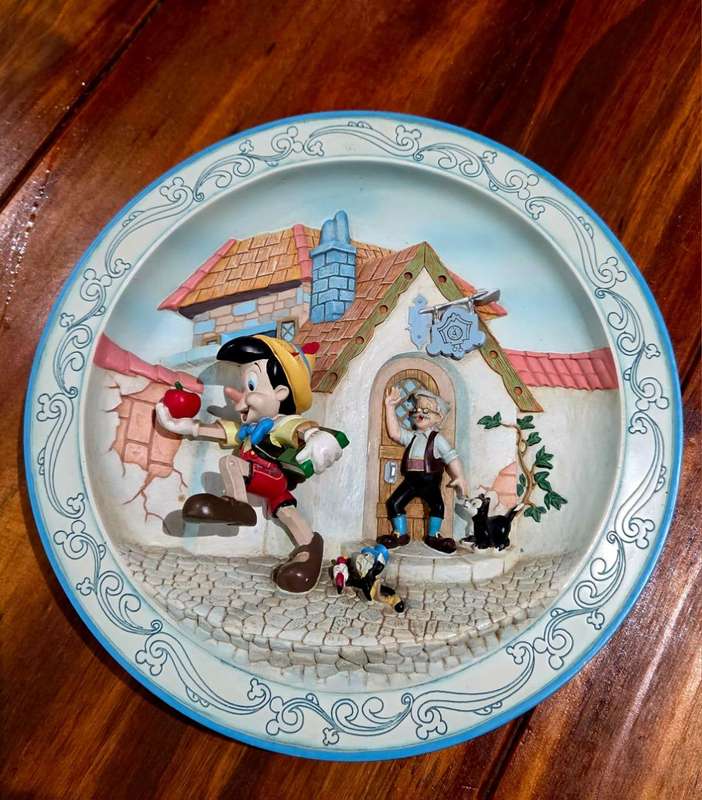 Disney Pinocchio 1940 Animated Classics 3D Plate - Rare