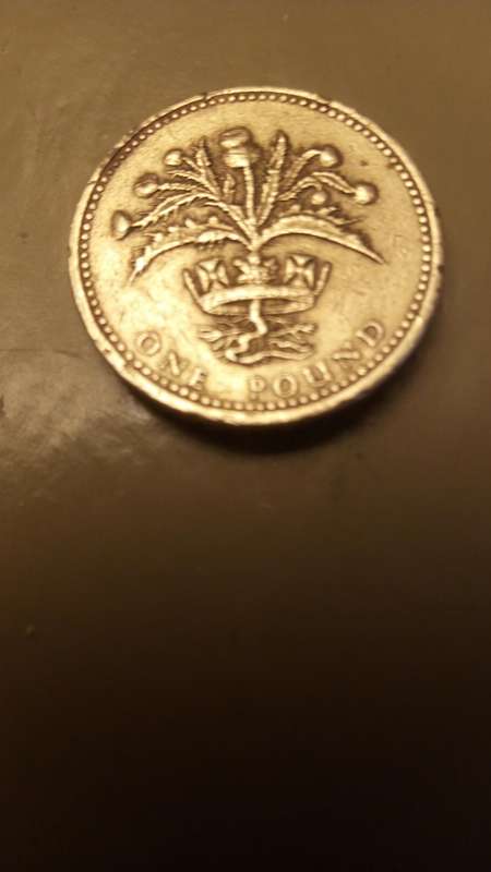 Rare  British 1 Pound Elizabeth 11 D.G.REG.F.D. 1989  Error on Rim Upside Down