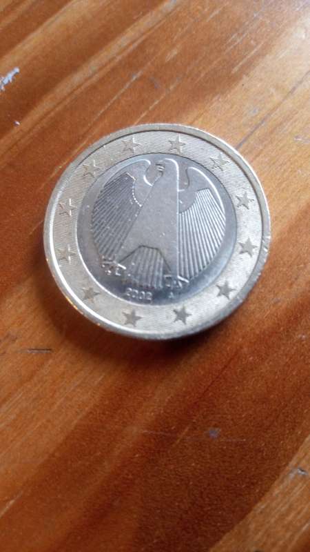 Rare 1 euro 2002 [J]German Eagle Hamburg Mint coin