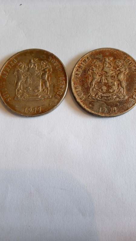 South Africa R1 Tagged Ear 1977 Combo Rare Coins as per Photos