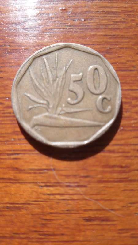 South Africa 1993 Error Multiple 993 50 cent flip side inner rim off centre  +more as per photos