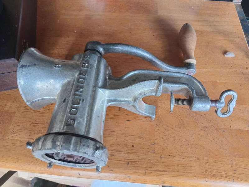 Antique meat grinder
