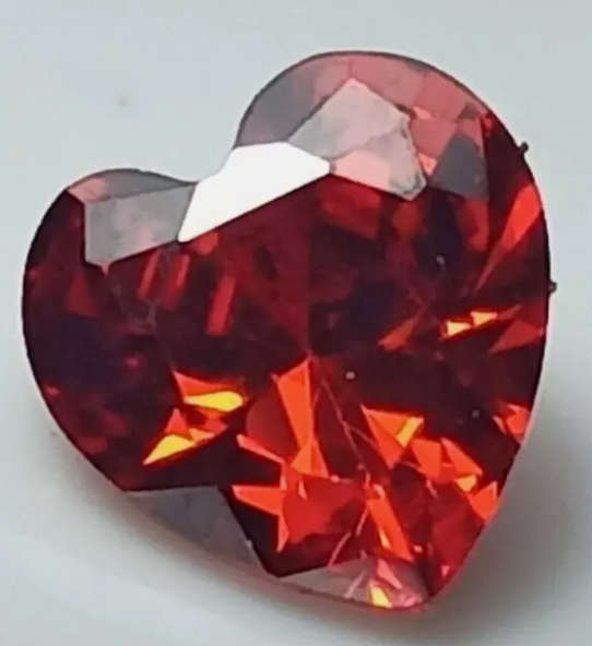 1ct 6mm Orange Heart shape Sapphire