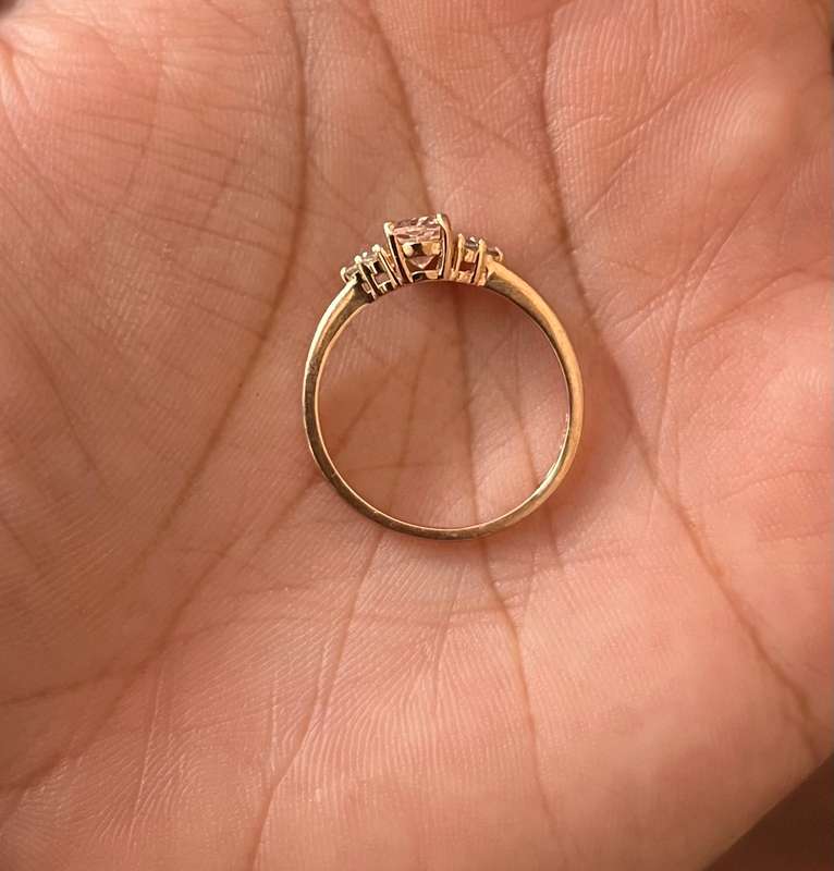 9ct rose gold morganite ring