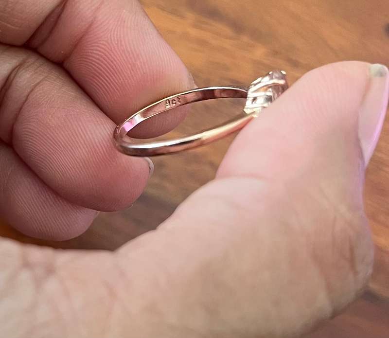 9ct rose gold morganite ring