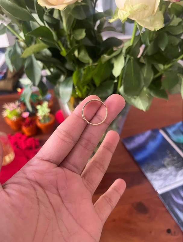 Dear Rae 9ct gold palm ring