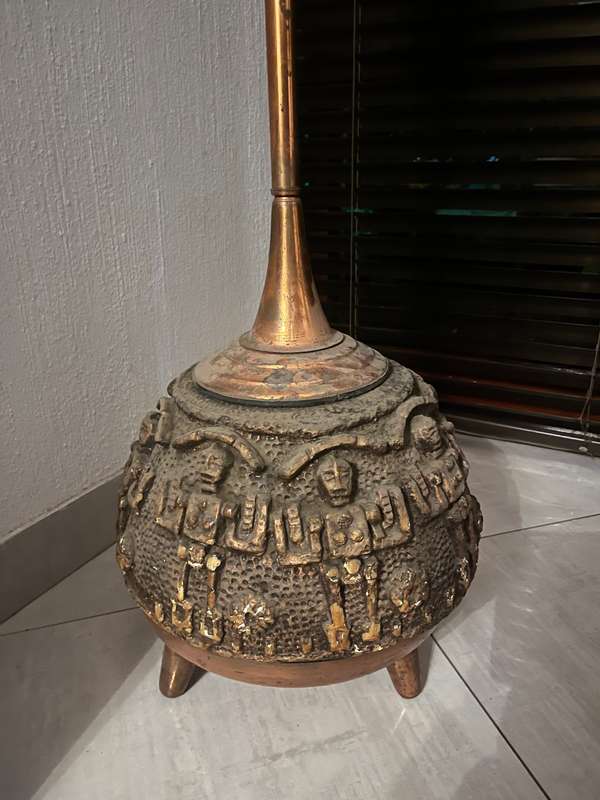 Mid century copper lamp