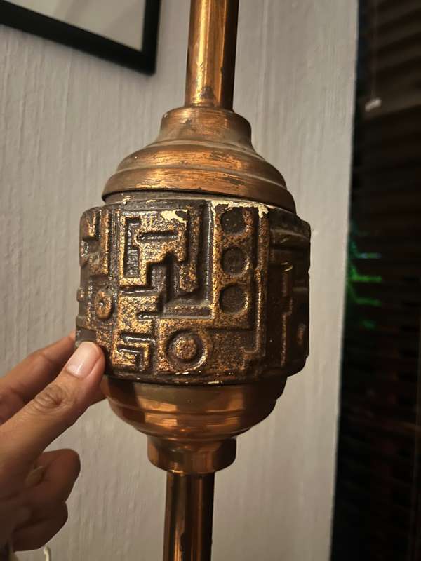 Mid century copper lamp