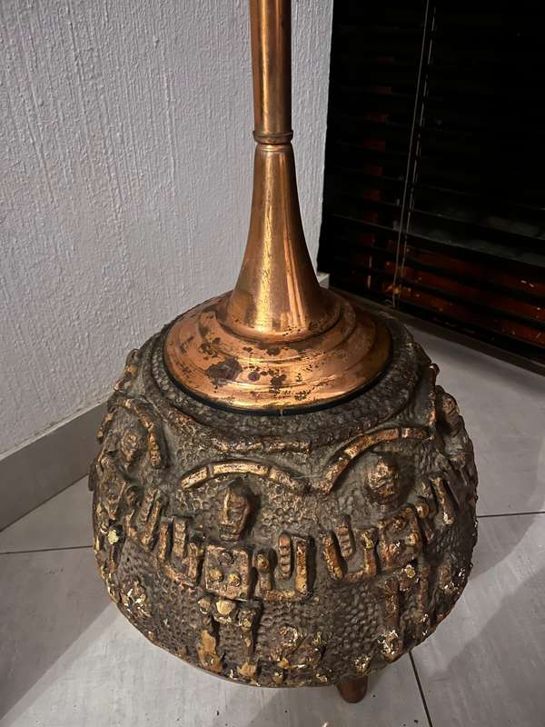 Mid century copper lamp