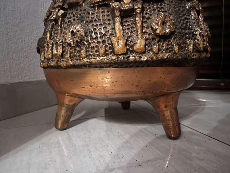 Mid century copper lamp