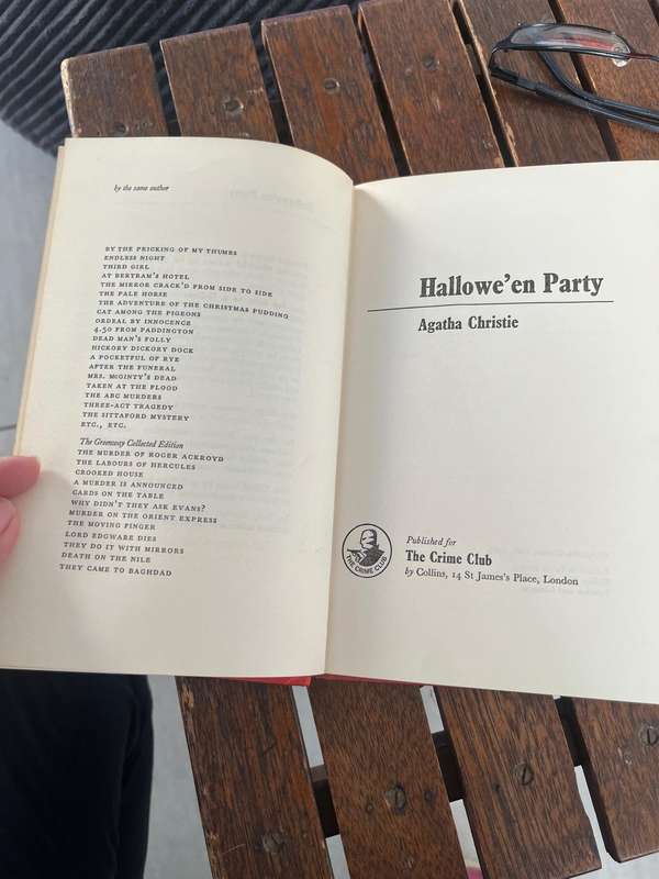 Agatha Christie Halloween Party first edition book
