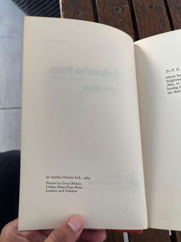 Agatha Christie Halloween Party first edition book