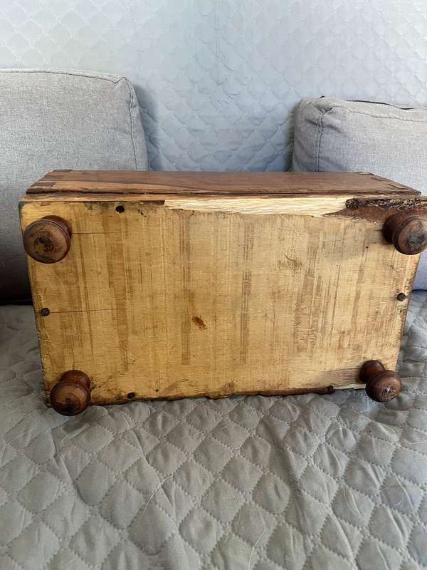 Carved wood storage chest