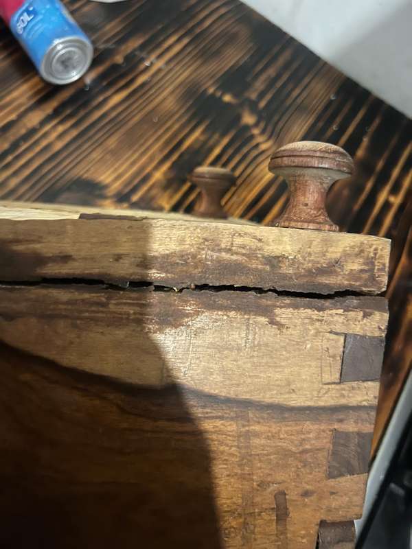 Carved wood storage chest