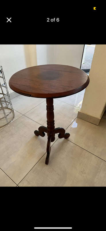 Vintage solid wood display table