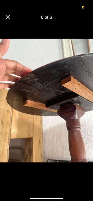 Vintage solid wood display table