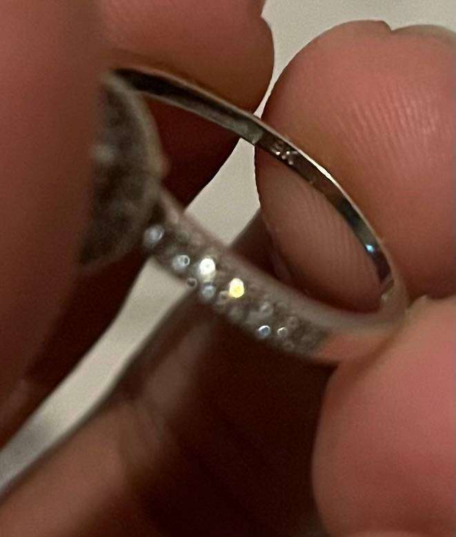 9ct white gold halo ring