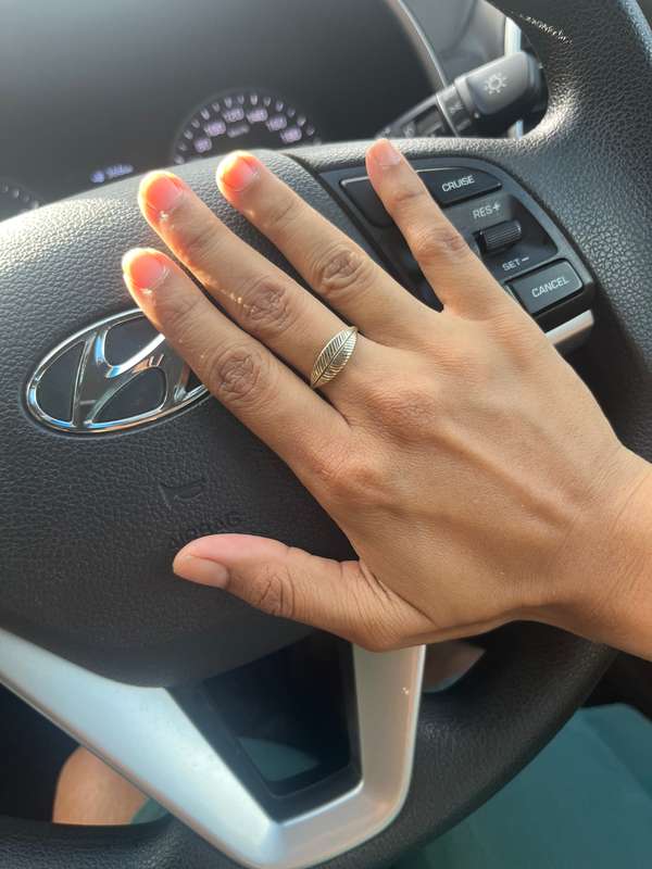 Dear Rae 9ct gold palm ring