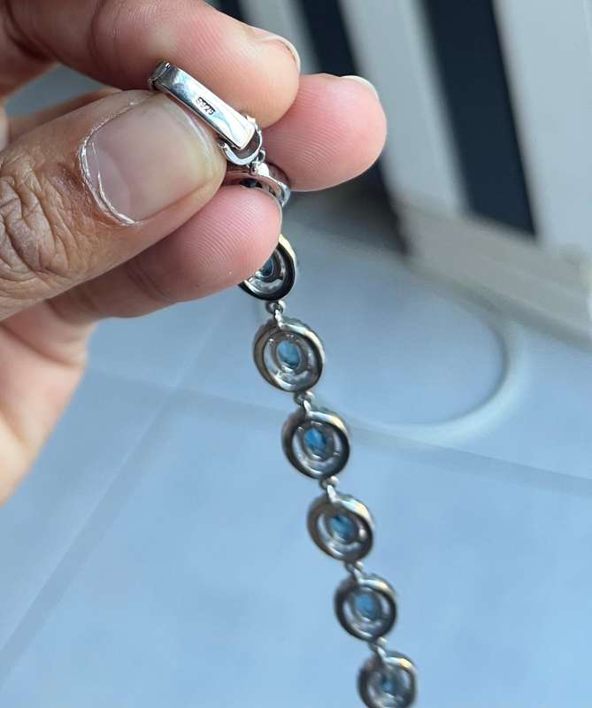 Sterling silver blue topaz bracelet