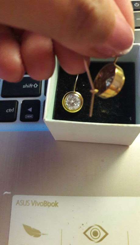 Large 9ct gold earrings