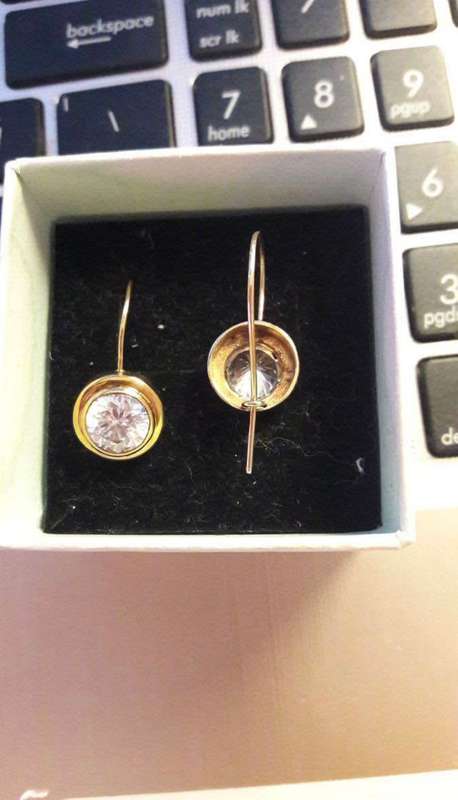 Large 9ct gold earrings