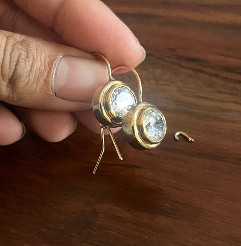 Large 9ct gold earrings