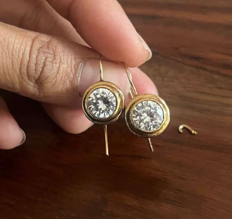 Large 9ct gold earrings