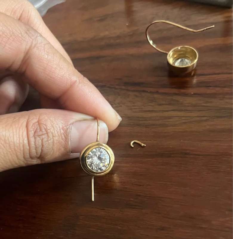 Large 9ct gold earrings