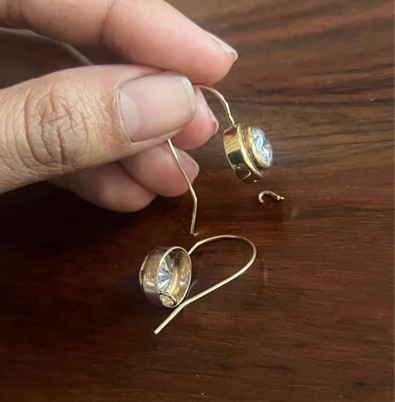Large 9ct gold earrings