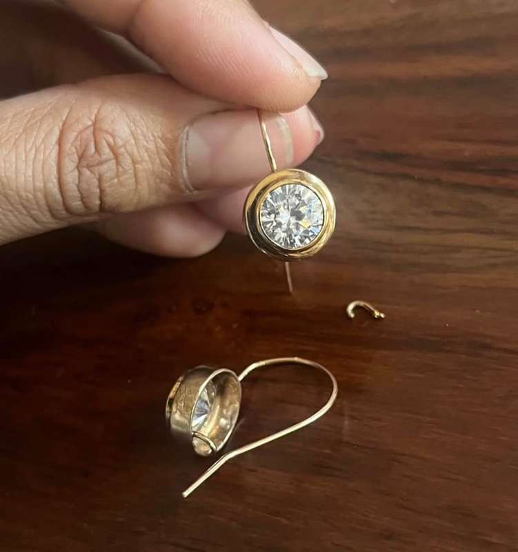 Large 9ct gold earrings