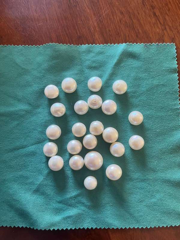 Natural south sea pearls with valuation