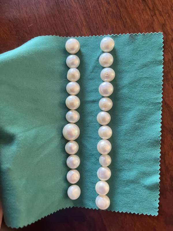 Natural south sea pearls with valuation
