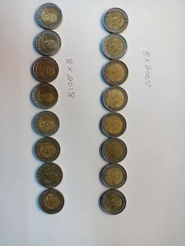 R5 Mandela coins x 16
