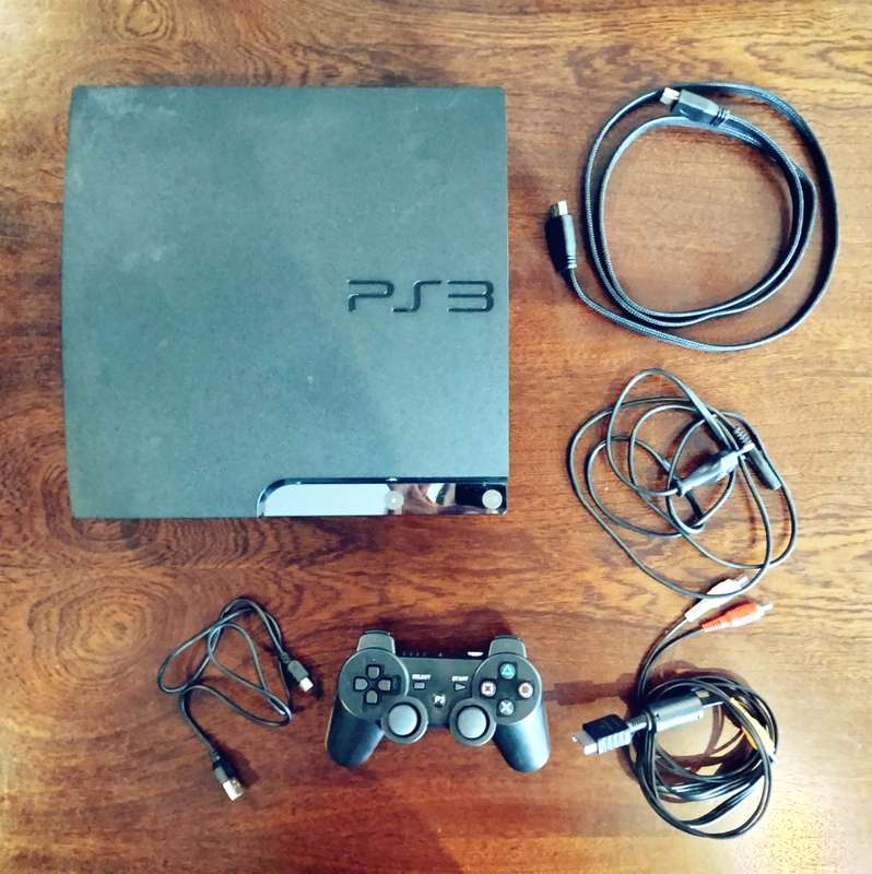 PS3 Console + Generic Controller + Cables