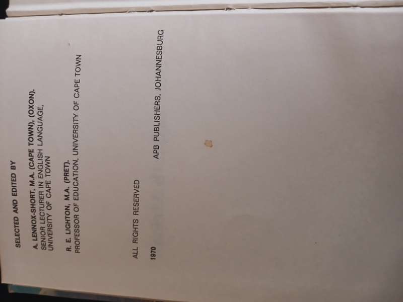 Stories South African A.Lennox-Short & R.E. Lighton