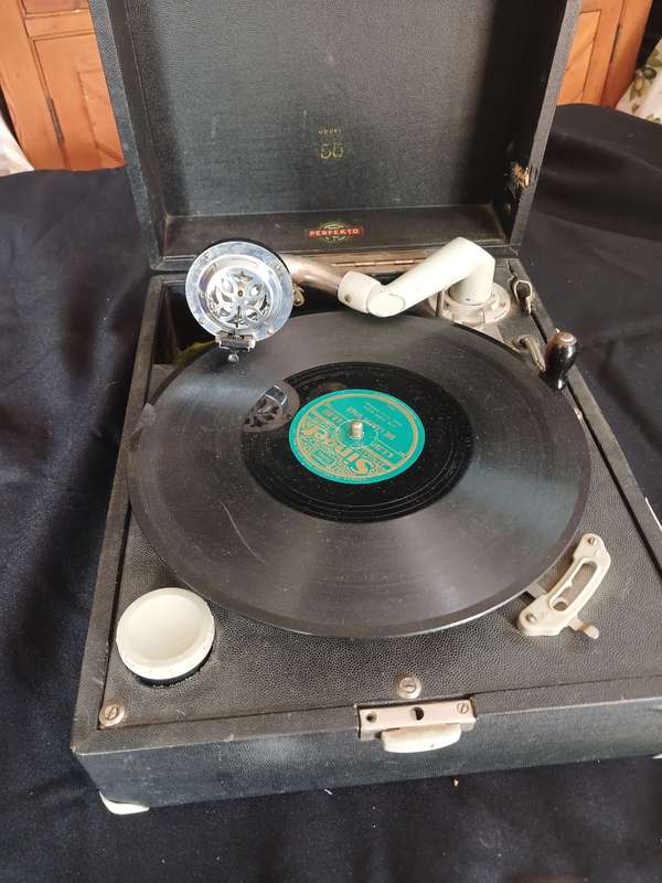 Antique Gramaphone record player