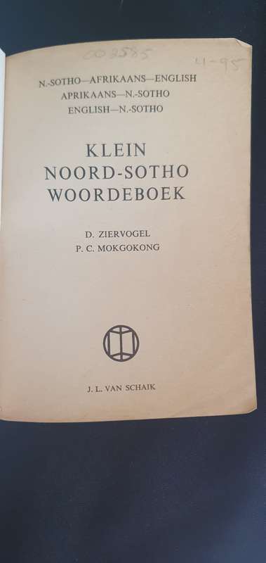 Klein Noord-Sotho Woordeboek
