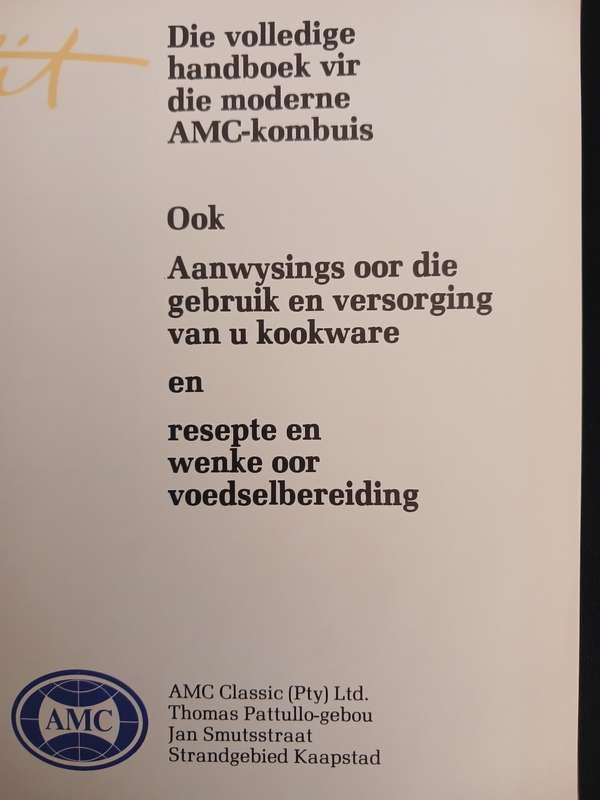 Bon Appetit - AMC Cookware (Afrikaans Edition)
