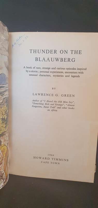 Thunder on the Blaauwberg - Lawrence G. Green