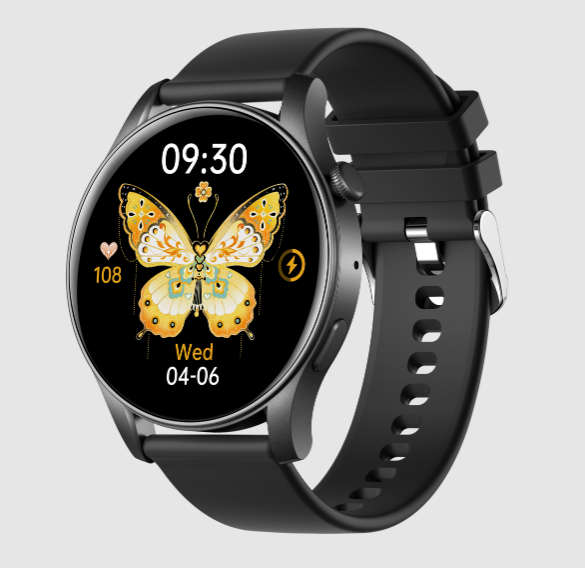 BezosMax KC88 Smart Watch Android/iPhone Fitness AI Assistant Sport Tracker - Black
