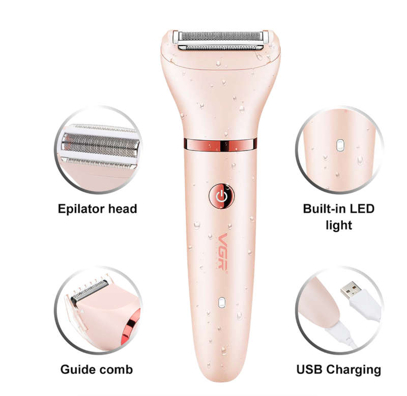 VGR 3 in 1 Professional Electric Lady Shaver Trimmer Grooming Set & Key Ring