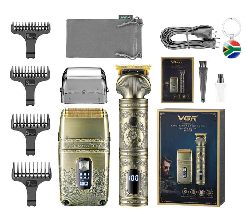 VGR Professional Hair Trimmer and Shaver Grooming Set with IPX 6 & Key Ring