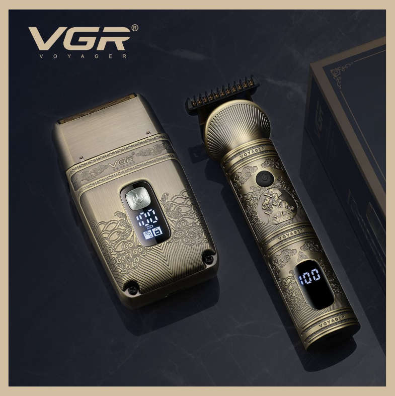 VGR Professional Hair Trimmer and Shaver Grooming Set with IPX 6 & Key Ring