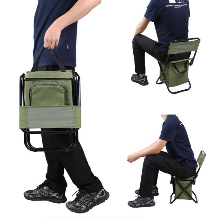 Foldable Backpack Camp & Fishing Chair (blue)