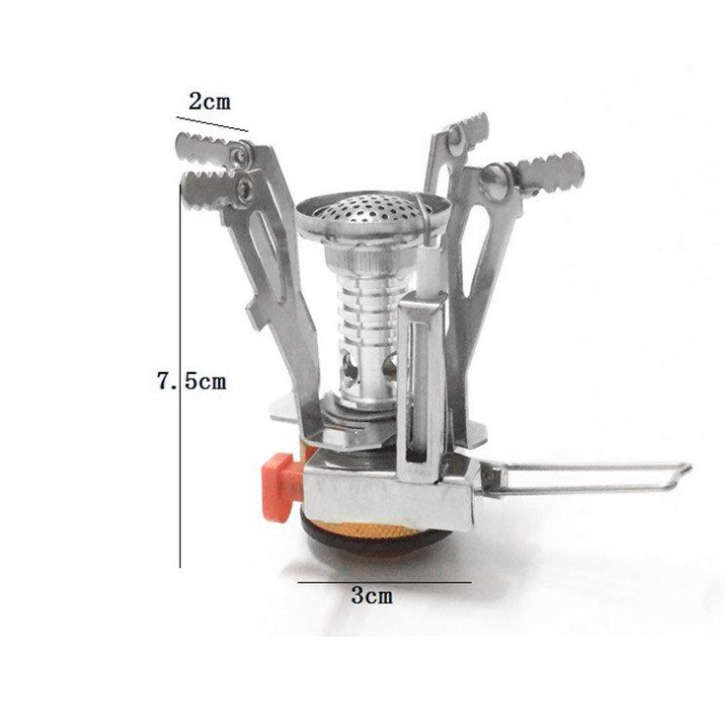 Camping Cookware Sets Mini Gas Stove With Stand Fork Spoon Knife
