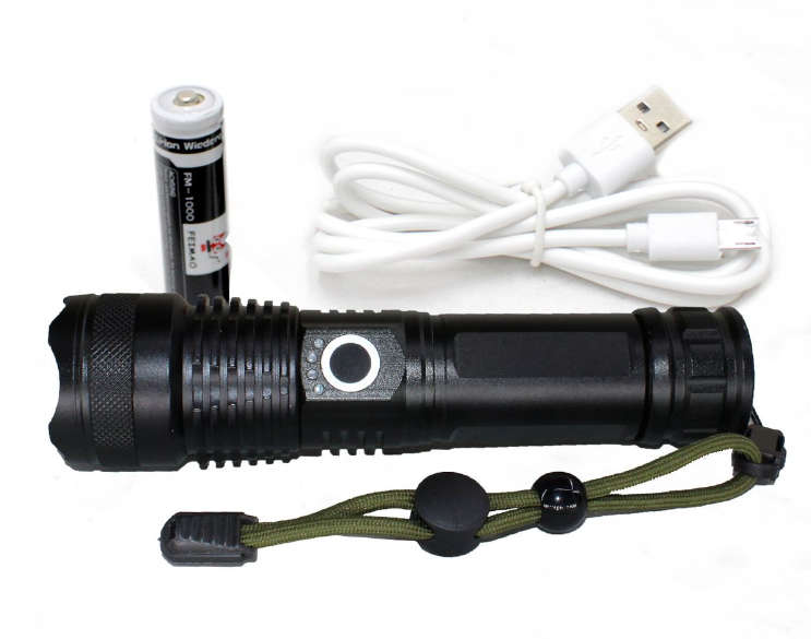 9000 Lumen Rechargeable Tactical Waterproof Aluminum Torch - 5 Light Modes