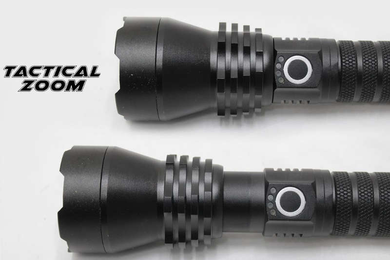 9000 Lumen Rechargeable Tactical Waterproof Aluminum Torch - 5 Light Modes