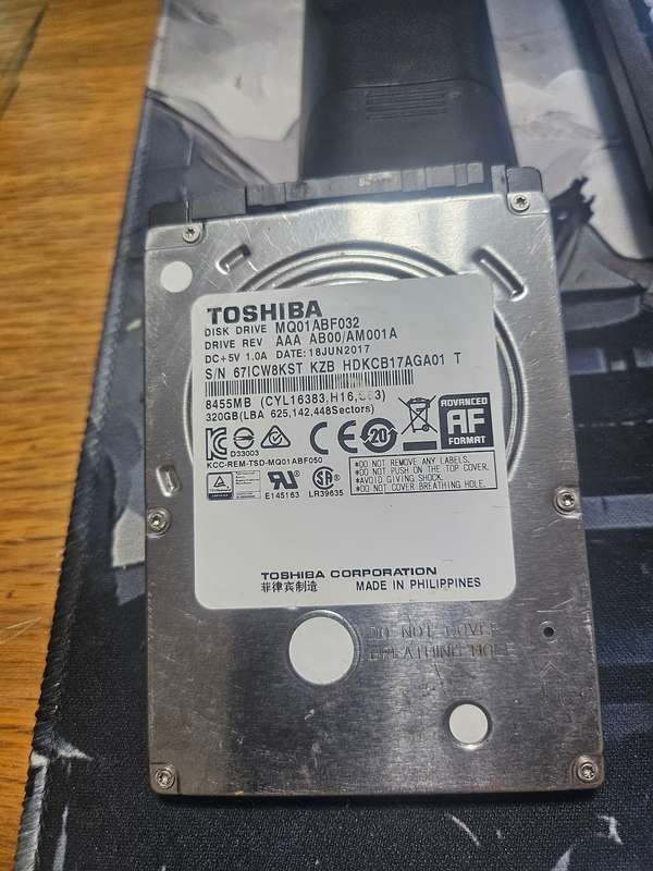 Toshiba 320GB 5400RPM HDD