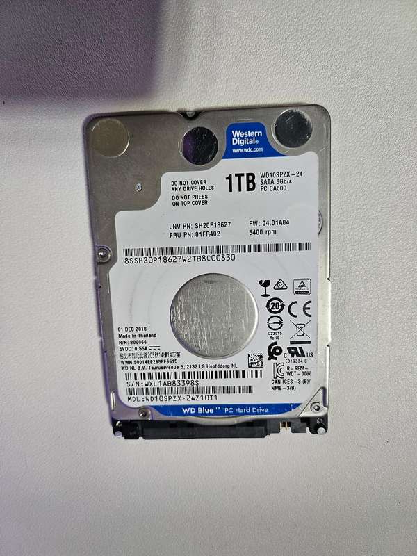Western Digital Blue 1TB 2.5" Hard drive